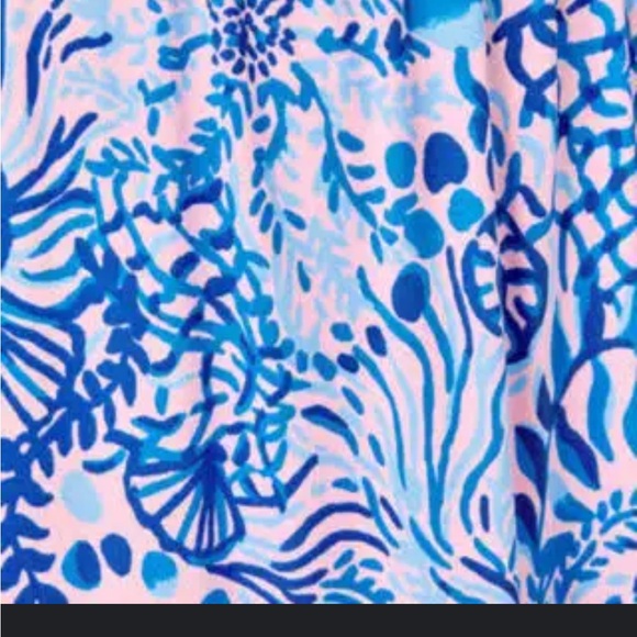 Lilly Pulitzer Kailua Smocked Dress, Ruched, Medium, Tie Straps, Like new - Picture 6 of 7